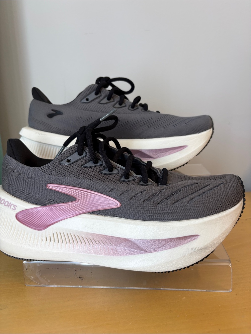 Brooks Women’s Athletic Shoes - Gray with Pink Accents